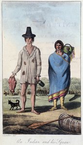 Een indiaan en zijn vrouw, Canada door Unknown artist