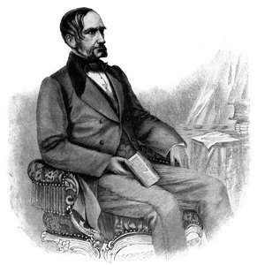 Anton von Schmerling, Oostenrijkse politicus - gravure - Portret van Anton von Schmerling (1805-1893), Oostenrijkse advocaat en politicus
