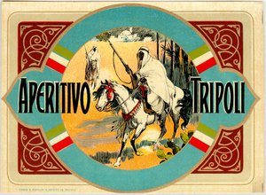 Aperitivo Tripoli alcoholadvertentie, eind 19e eeuw