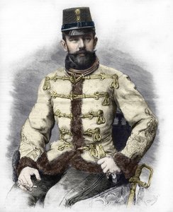 Aartshertog Rodolph van Habsburg (1858-1889), Kroonprins van Oostenrijk. Gravure uit 1889