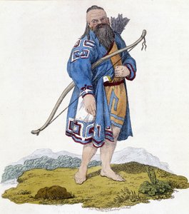 Boogschutter van een Russische bevolking. Illustratie uit 1803. door Unknown artist