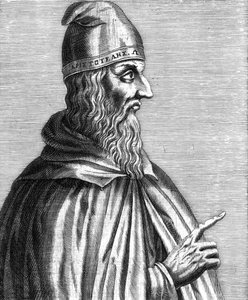 Aristoteles (384-322 v.Chr.) Griekse filosoof, Franse gravure door Unknown artist