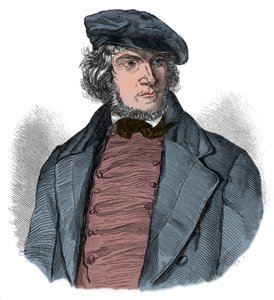 August Heinrich Hoffmann, ook bekend als Hoffmann von Fallersleben door Unknown artist