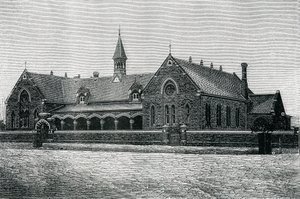 Australië: Een openbare school in Adelaide, ca.1885 (gravure) door Unknown artist