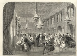 Baden Baden (Baden-Baden), Duitsland - Binnen in de Gesprekskamer - 1867 door Unknown artist