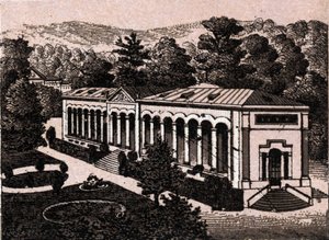 Baden-Baden, Duitsland: uitzicht op de Colonnade in 
