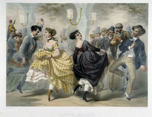 Bal in de Closerie des Lilas, circa 1860 door Unknown artist