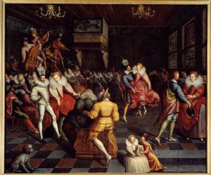 Bal aan het hof van Valois Anoniem schilderij. 16e eeuw. Rennes, Musée des Beaux Arts