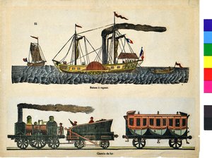 Stoomboot en Spoorweg