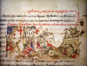 Slag bij Nicopolis: nederlaag van christenen door Bayazid I (Turkije), op 28/09/1396 - in 