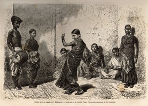 Bayaderes (of devadasi), oorspronkelijk dienaressen van de godheden, deze jonge meisjes gewijd aan een tempel kregen een zekere opvoeding, vooral de beheersing van dans en genoten bepaalde privileges, maar hun status evolueerde als serveersters van de Brah