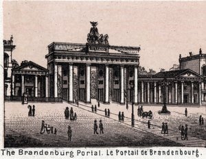Berlijn, Duitsland: uitzicht op de Brandenburger Tor