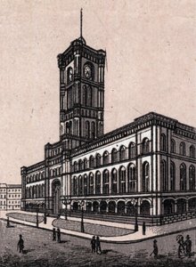 Berlijn, Duitsland: uitzicht op het stadhuis. in 