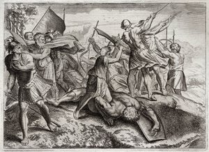 Bijbel van Royaumont, Oude Testament: Jonathas Pontiff. Jonathas (Jonathan) volgt zijn broer Judas Machabee (Maccabee, Macabee) op aan het hoofd van de opstand tegen de Seleuciden. Hij behaalde verschillende overwinningen. Diodote Tryphon verrast hem uitei door Unknown artist