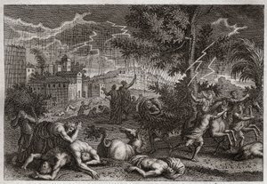 Bijbel van Royaumont, Oude Testament: De Tien Plagen van Egypte. Illustratie uit 1811. door Unknown artist