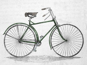 Fietsmodel met frame door Unknown artist
