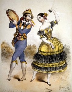 Bolero. Gravure rond 1850.
