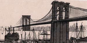 Brooklyn Bridge in New York, VS in 