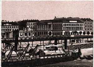 Boedapest, Hongarije: uitzicht op de Donaukade door Unknown artist