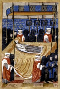 Begrafenis van Anne de Bretagne (1514) - Miniatuur door Unknown artist