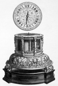 Kabinetklok uit de Valois-periode - gravure