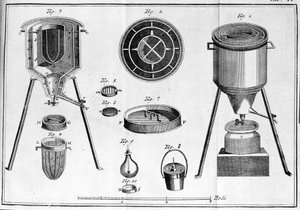 Calorimeter van Lavoisier - in Opuscules physique et chimiques door Lavoisier door Unknown artist