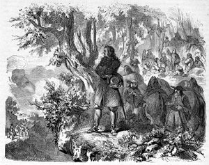 Camisards in de Cevennen. 19e-eeuwse gravure. door Unknown artist