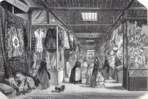 Carre du Palais Royal in Parijs in de 19e eeuw - Gravure in 