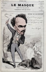Cartoon van Henri de Rochefort (1831-1913), Franse journalist en politicus die republikeinse standpunten vertoonde vijandig tegenover het ergste. in 