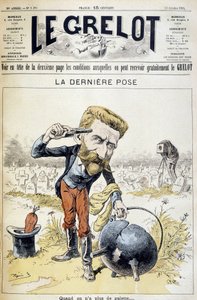 Cartoon over de zelfmoord van Generaal Boulanger - in 