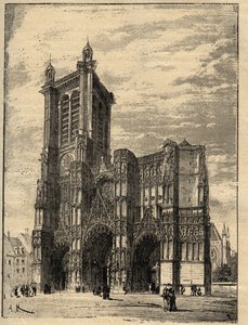 Kathedraal Saint-Pierre-et-Saint-Paul de Troyes - Champagne-Ardennes - gravure in 