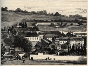 Centrale Huis van Clairvaux (gevangenis van Clairvaux) - Champagne-Ardenne - gravure in 