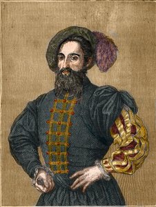Cesare Borgia (1475-1507) Hertog van Valencia. (gravure) (19e eeuw). door Unknown artist