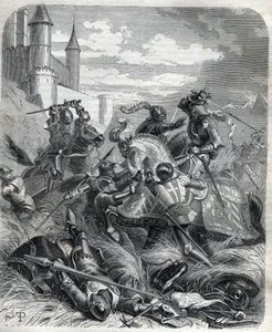 Karel III, bekend als Karel van Duras (Durazzo) koning van Napels, betrad Napels met de hulp van het volk op 16 juli door Unknown artist