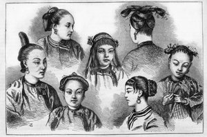 Chinese mode en kapsels in de 19e eeuw. door Unknown artist