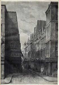 Cholera-epidemie in Parijs - Epidemie van Cholera in Parijs - rue sainte Marguerite - gravure in 