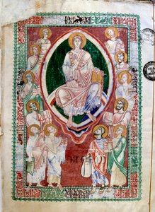 Christus en de profeten van het Oude Testament. Manuscript van de Abdij van Citeaux. Commentaren op Jeremia door Sint Hiëronymus (12e eeuw) door Unknown artist