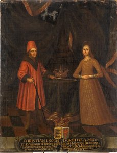 Koning Christiaan I van Denemarken en koningin Dorothea
