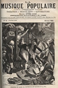 Cimarosa ziet zijn auto en bagage in beslag genomen worden (gravure uit 1882 in 