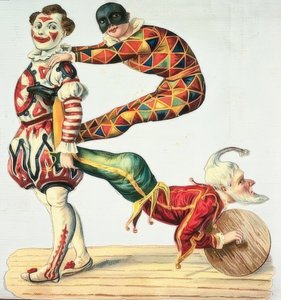 Clowns en harlekijnen door Unknown