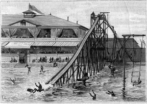 Achtbaan in Bridgeport, Connecticut, VS. in 