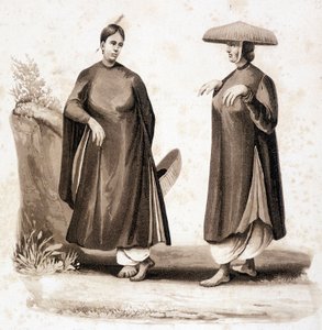 Cohinchinese vrouwen. Vietnam ca. 1850.