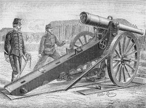 155 mm belegeringskanon van kolonel de Bange. In 