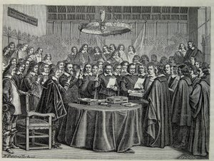 Congres van Westfalen, vredesverdrag dat de dertigjarige oorlog beëindigt door Unknown artist