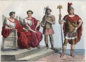 Consul en lictoren in het oude Rome - gravure uit 