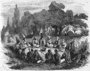 Raad gehouden door de leiders van de Janitsaren in Constantinopel rond 1400