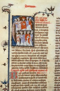 Concilie van Nicea - manuscriptverlichting (oude Latijnse vertaling van de eerste oecumenische concilies toegeschreven aan Isidorus), Middeleeuwen (ref. 365, 351r). B. Mr. Toulouse. Aanvraag voor toestemming bij de Gemeentelijke Bibliotheek van Toulouse (t door Unknown artist