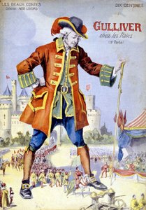 Omslag van "Gulliver bij de dwergen (Lilliputiens)", 19e eeuwse illustratie