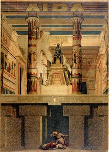 Omslag van de eerste partituur van Aida door Giuseppe Verdi. Ricordi Editie door Unknown artist