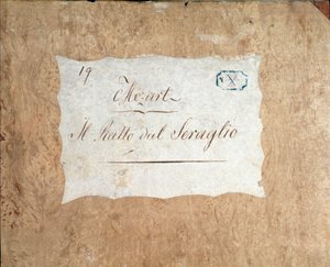 Omslag van de partituur voor Die Entführung aus dem Serail, opera door Mozart, Lichtenthal versie (1838) door Unknown artist